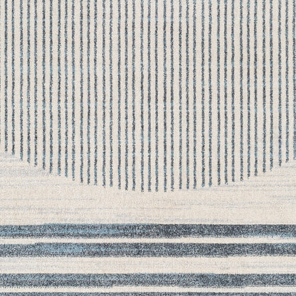 ENSO FALLS Machine Washable Geometric Beige Area Rug Swatch