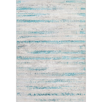 MAEVA Scandi Modern Teal Area Rug Flat