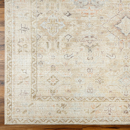 MAHI Becki Owens x Livabliss Vintage Traditional Oriental Boho Medium Brown Area Rug Overhead