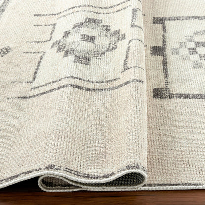 MAMTA Becki Owens x Livabliss Global Berber Charcoal/Beige Area Rug Fold