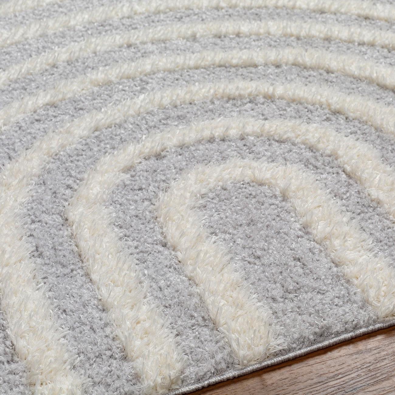 MARAVA Shaggy Modern Plush Pile Grey Area Rug Texture
