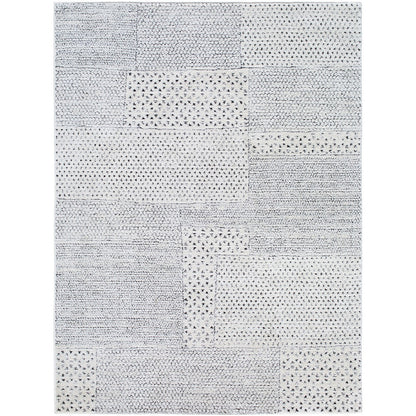 MARJOLAINE Galey Alix x Livabliss Modern Scandi High Pile Ivory/Black Area Rug Flat