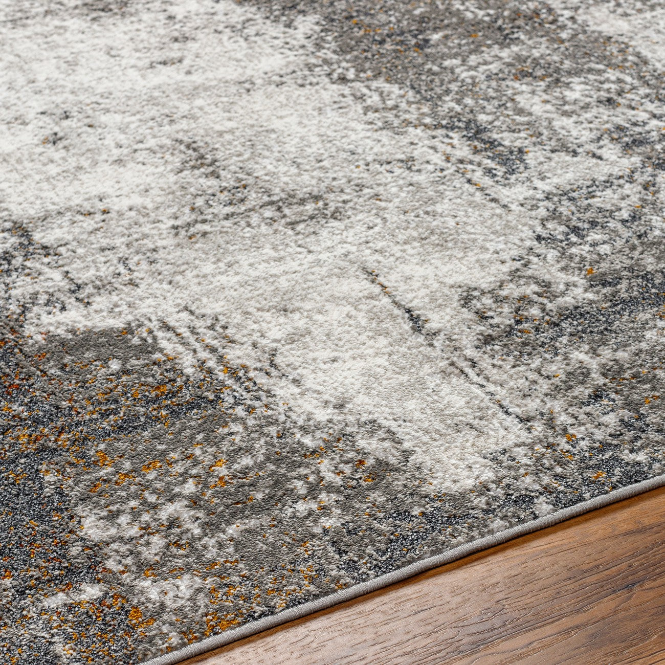 MAYLENE Abstract Modern Marble Charcoal Area Rug Texture