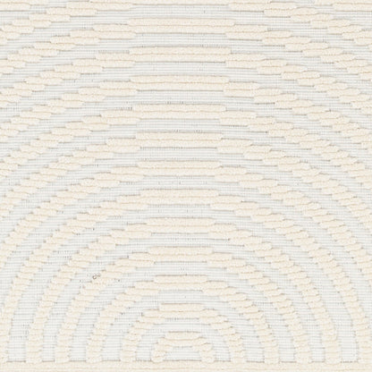 MEERA LAKE Machine Washable Modern Cream Area Rug Swatch