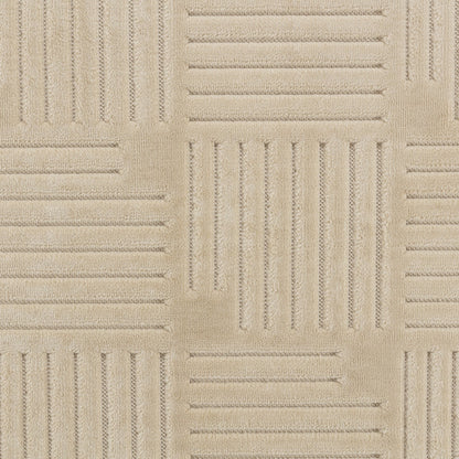 MIDORI Indoor & Outdoor Scandi Modern Beige Area Rug Swatch