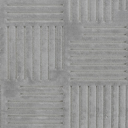 MIDORI Indoor & Outdoor Scandi Modern Grey Area Rug Swatch