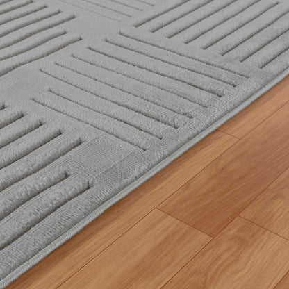 MIDORI Indoor & Outdoor Scandi Modern Grey Area Rug Texture