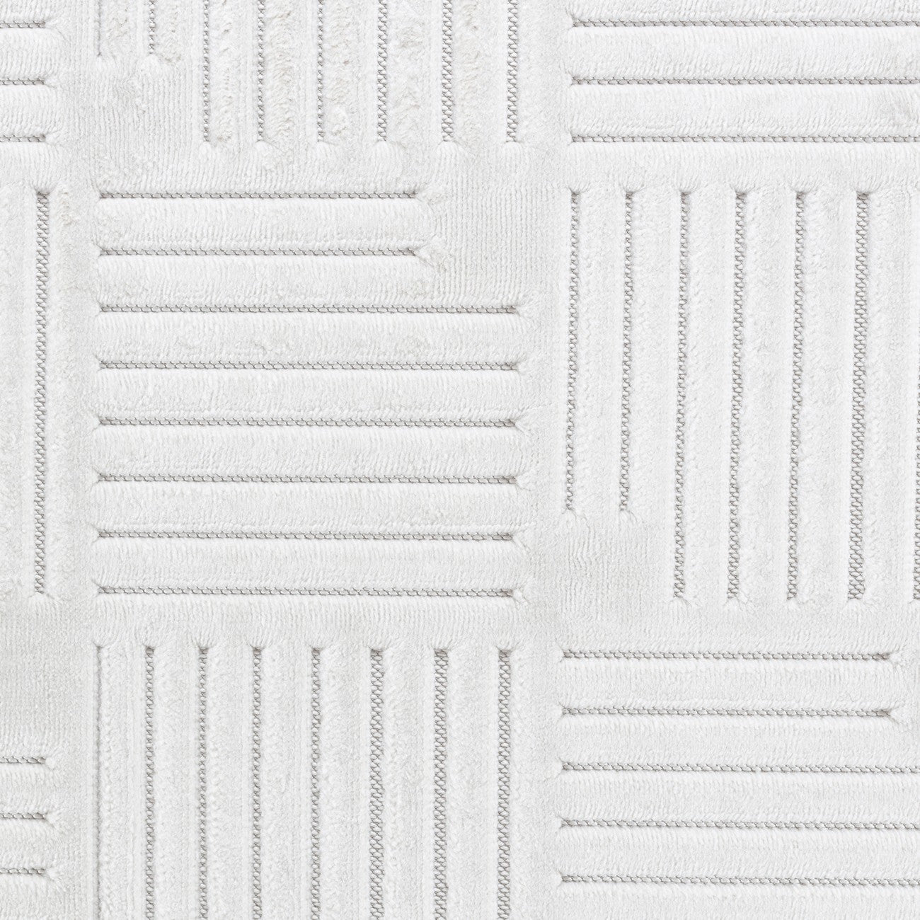 MIDORI Indoor & Outdoor Scandi Modern White Area Rug Swatch