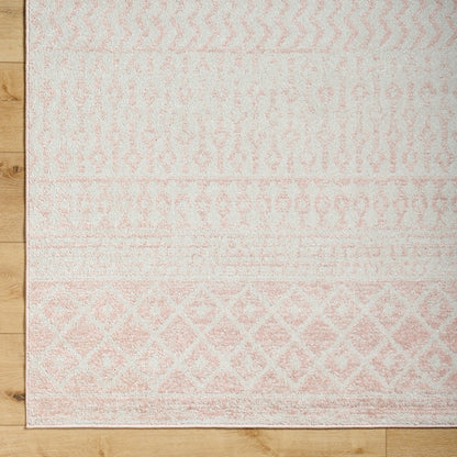 MILA Scandi Global Pink Area Rug Overhead