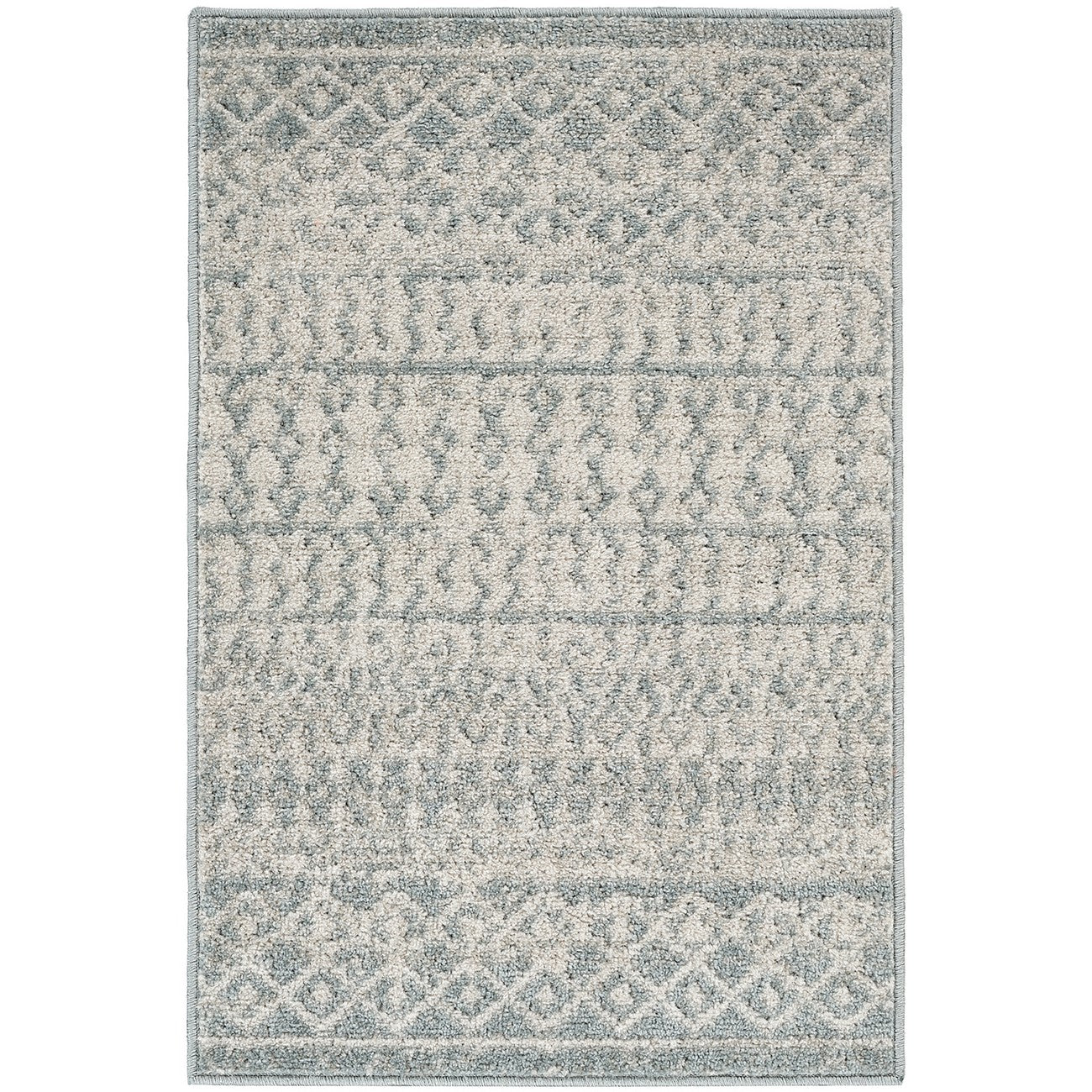 MILA Scandi Modern Boho Light Beige/Grey Area Rug Flat