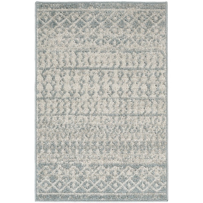 MILA Scandi Modern Boho Light Beige/Grey Area Rug Flat