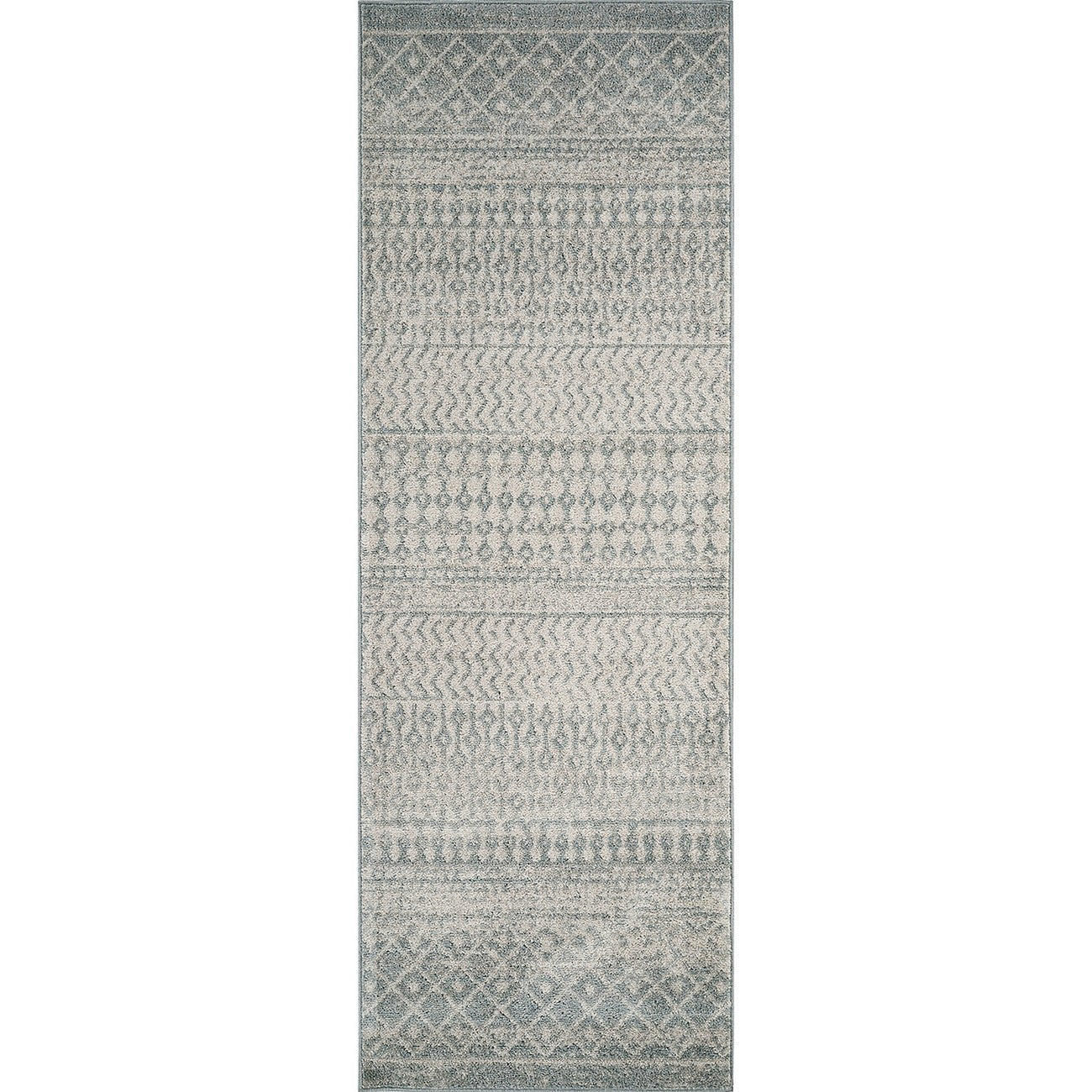 MILA Scandi Modern Boho Light Beige/Grey Area Rug Flat