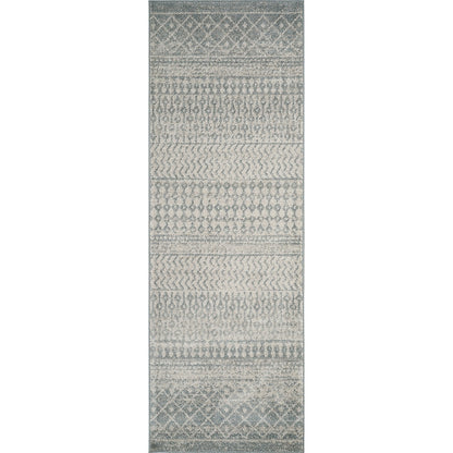 MILA Scandi Modern Boho Light Beige/Grey Area Rug Flat