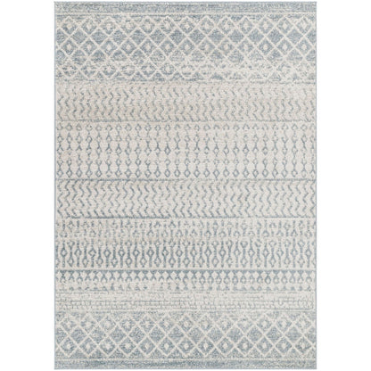 MILA Scandi Modern Boho Light Beige/Grey Area Rug Flat