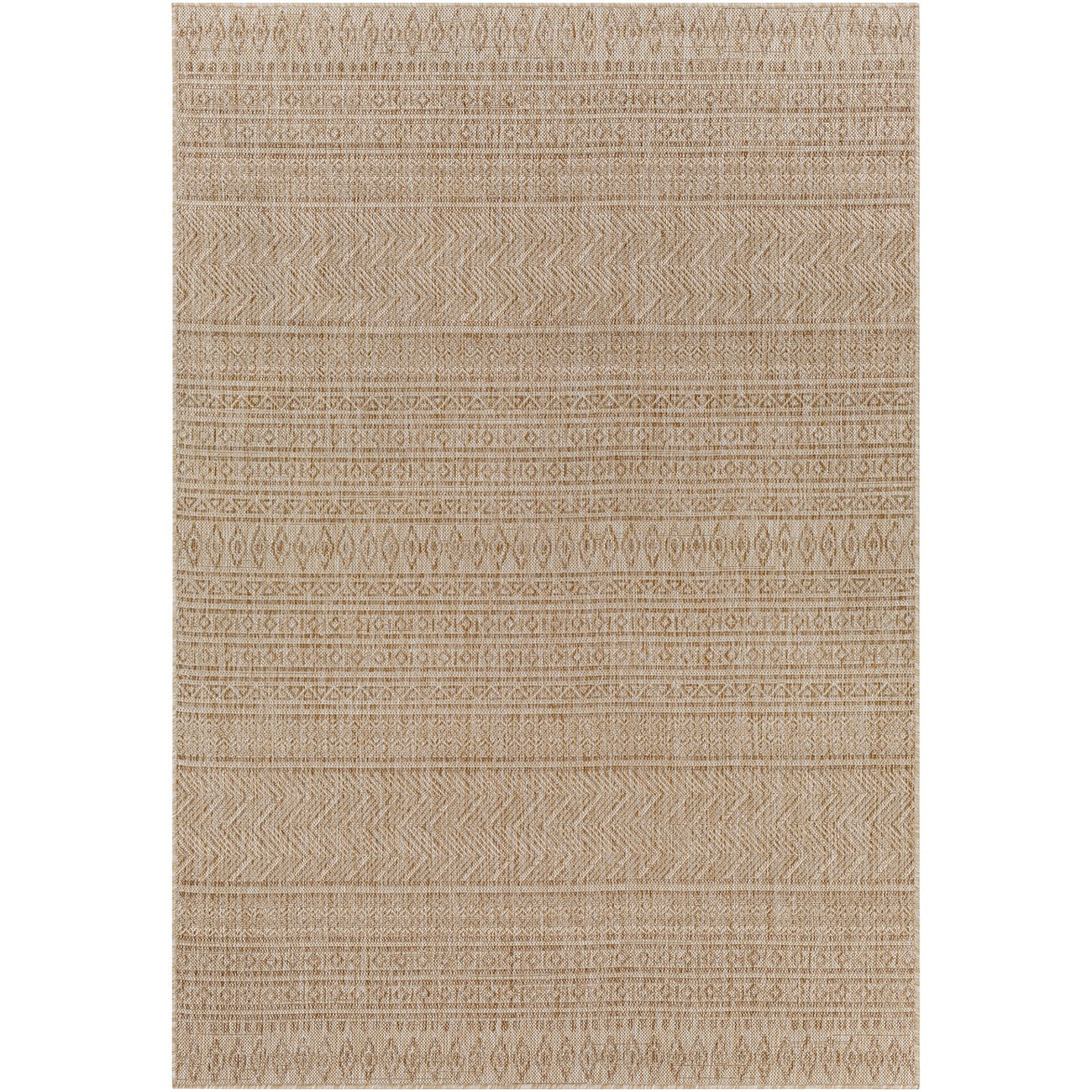 MIMI Indoor & Outdoor Global Brown Area Rug Flat