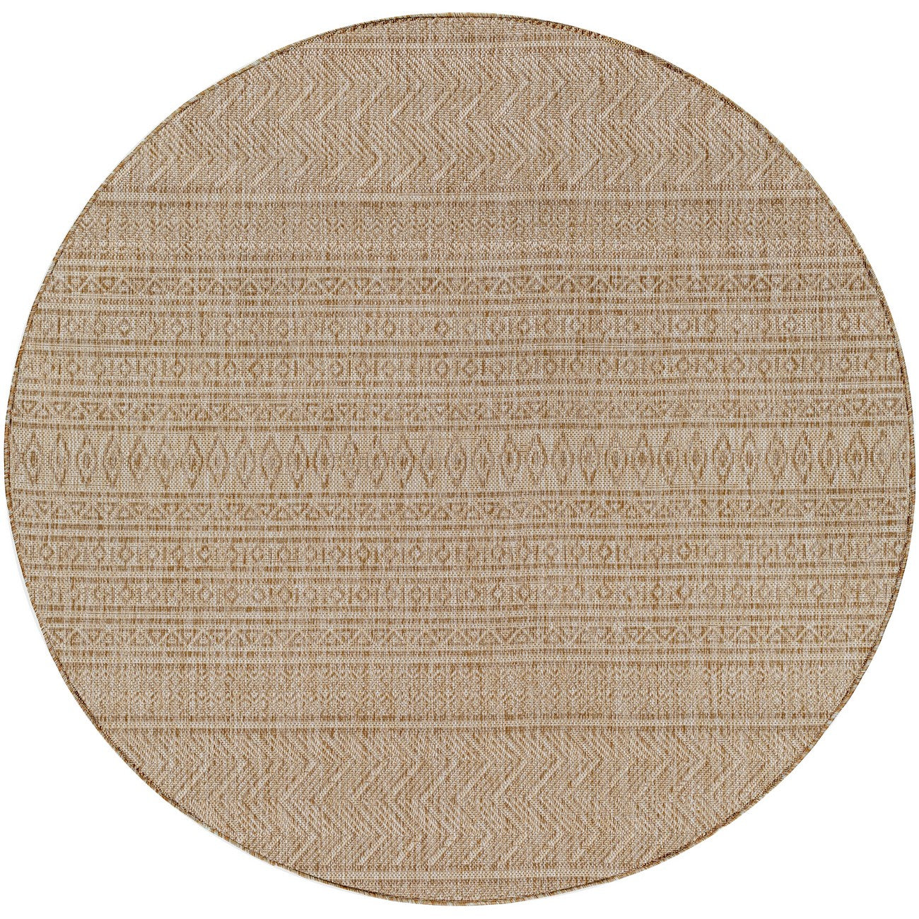 MIMI Indoor & Outdoor Global Brown Area Rug Flat