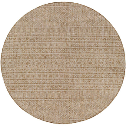 MIMI Indoor & Outdoor Global Brown Area Rug Flat