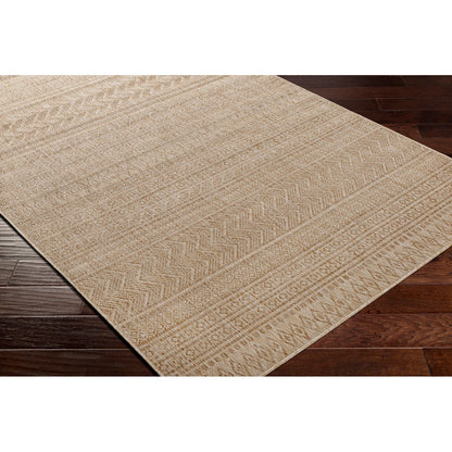 MIMI Indoor & Outdoor Global Brown Area Rug Corner