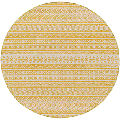 MIMI Indoor & Outdoor Global Saffron/Beige Area Rug Flat
