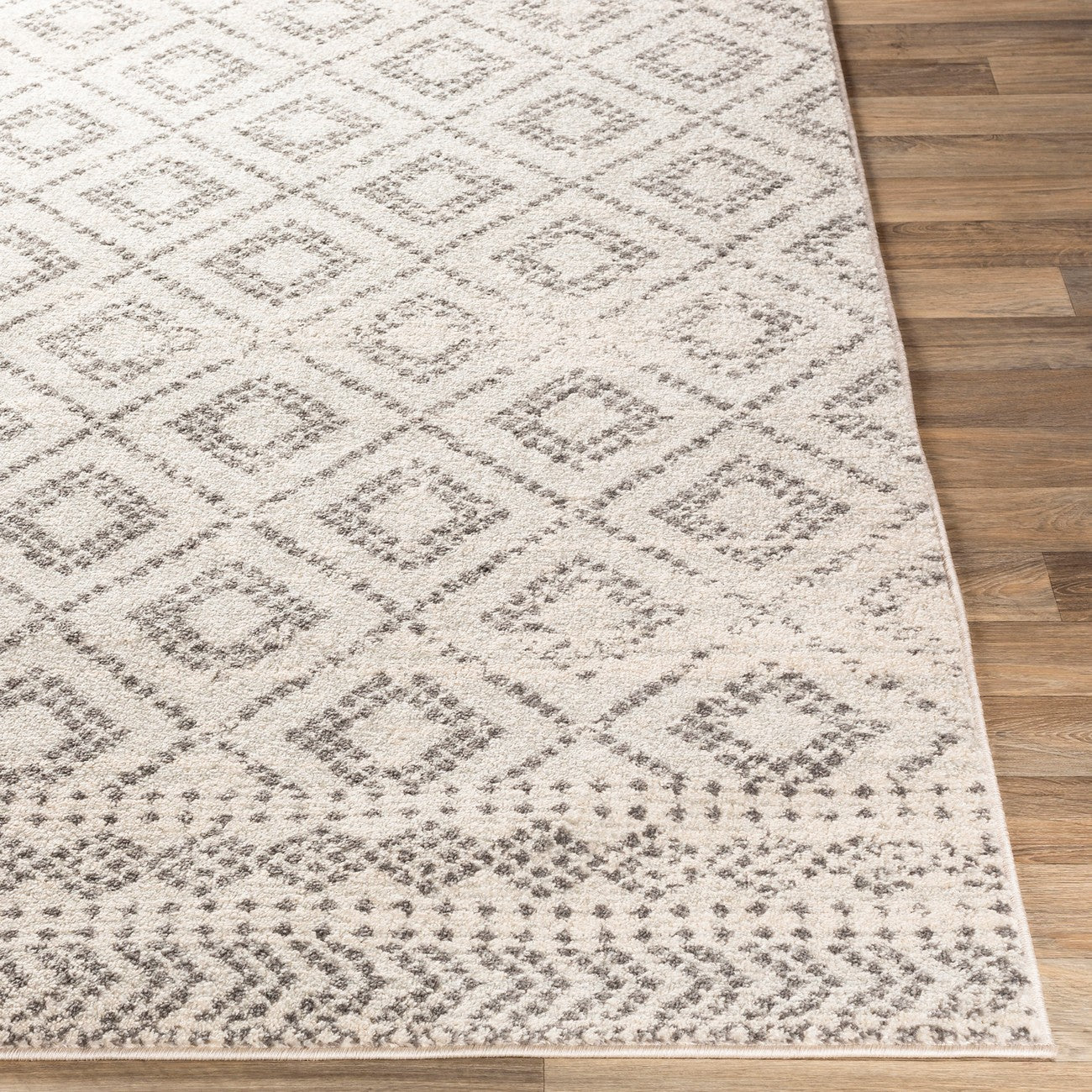 MISTIE Scandi Global Light Slate Area Rug Front