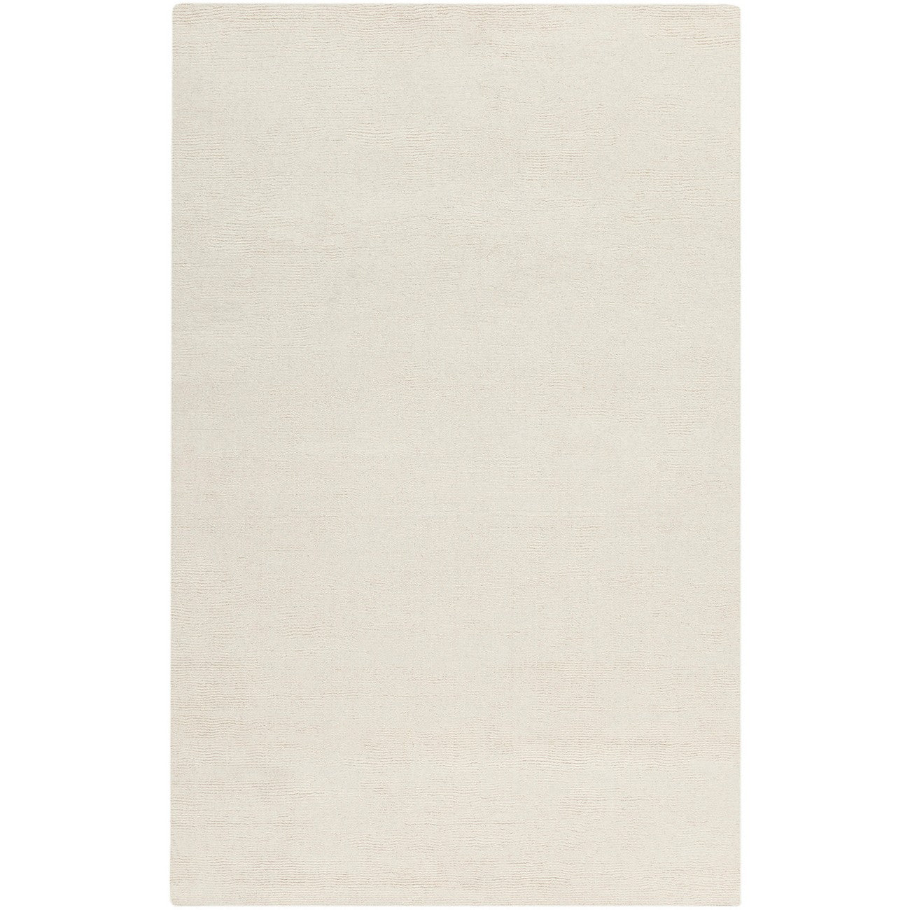 MITHILA Hand-Loomed Modern Wool Cream Area Rug Flat