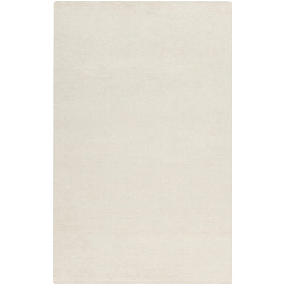 MITHILA Hand-Loomed Modern Wool Cream Area Rug Flat