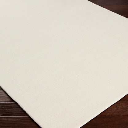 MITHILA Hand-Loomed Modern Wool Cream Area Rug Corner