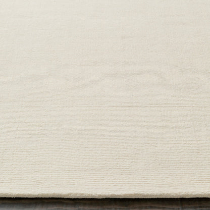 MITHILA Hand-Loomed Modern Wool Cream Area Rug Front