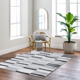 Aisha Scandi Modern Black Rug