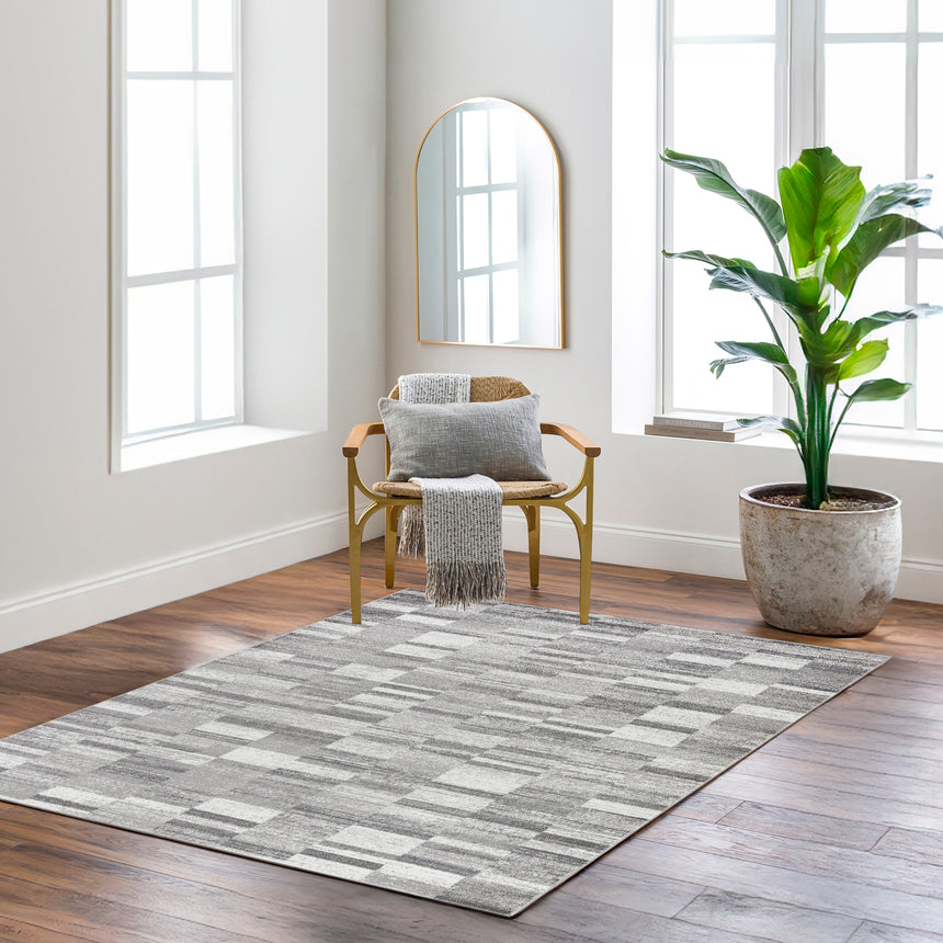 Bhaumi Scandi Modern Light Grey Rug