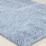 Soso Shaggy Solid Color Plush Pile Blue Rug