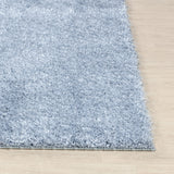 Soso Shaggy Solid Color Plush Pile Blue Rug