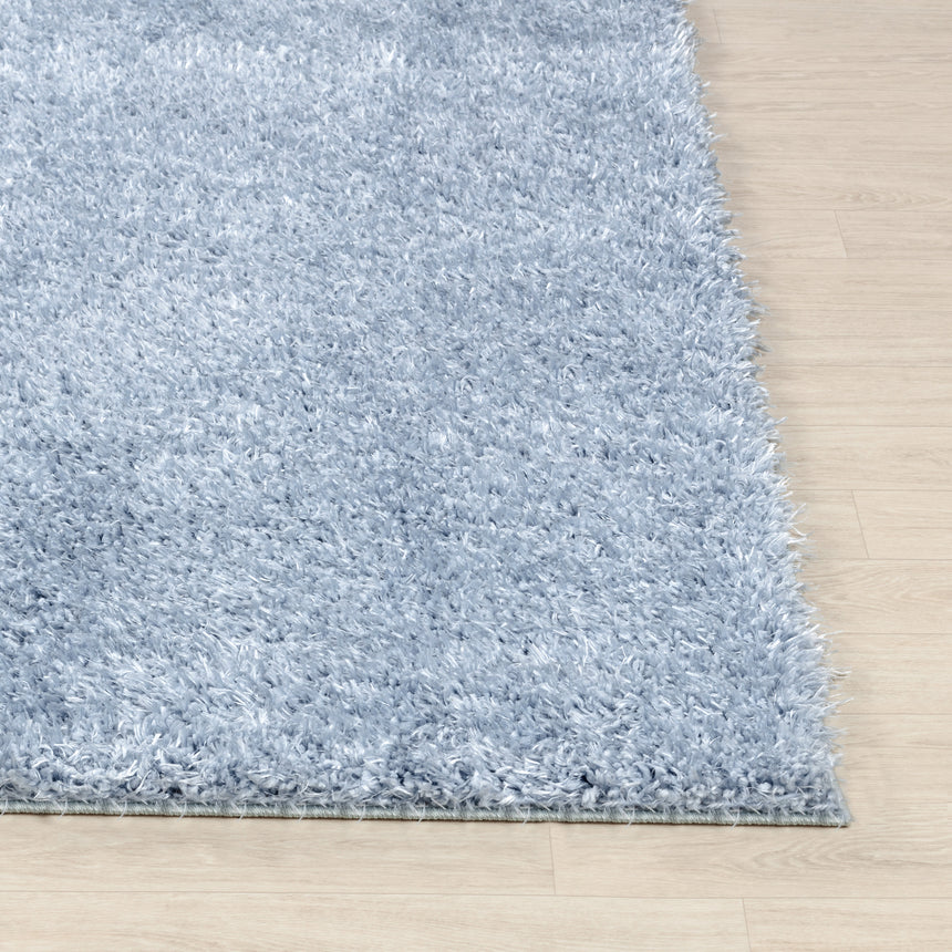 Soso Shaggy Solid Color Plush Pile Blue Rug