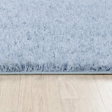 Soso Shaggy Solid Color Plush Pile Blue Rug