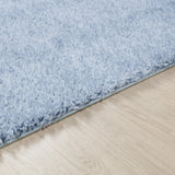 Soso Shaggy Solid Color Plush Pile Blue Rug
