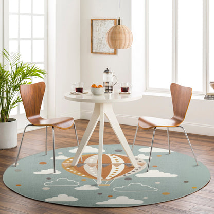 MONTY Modern Multicolour/Blue Kids Room Rug Roomscene