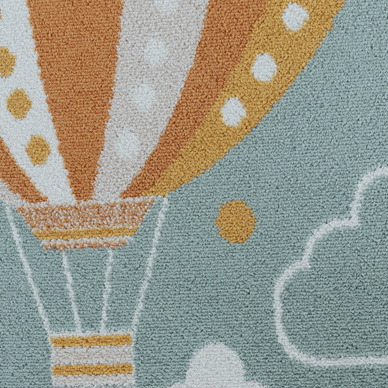 MONTY Modern Multicolour/Blue Kids Room Rug Swatch