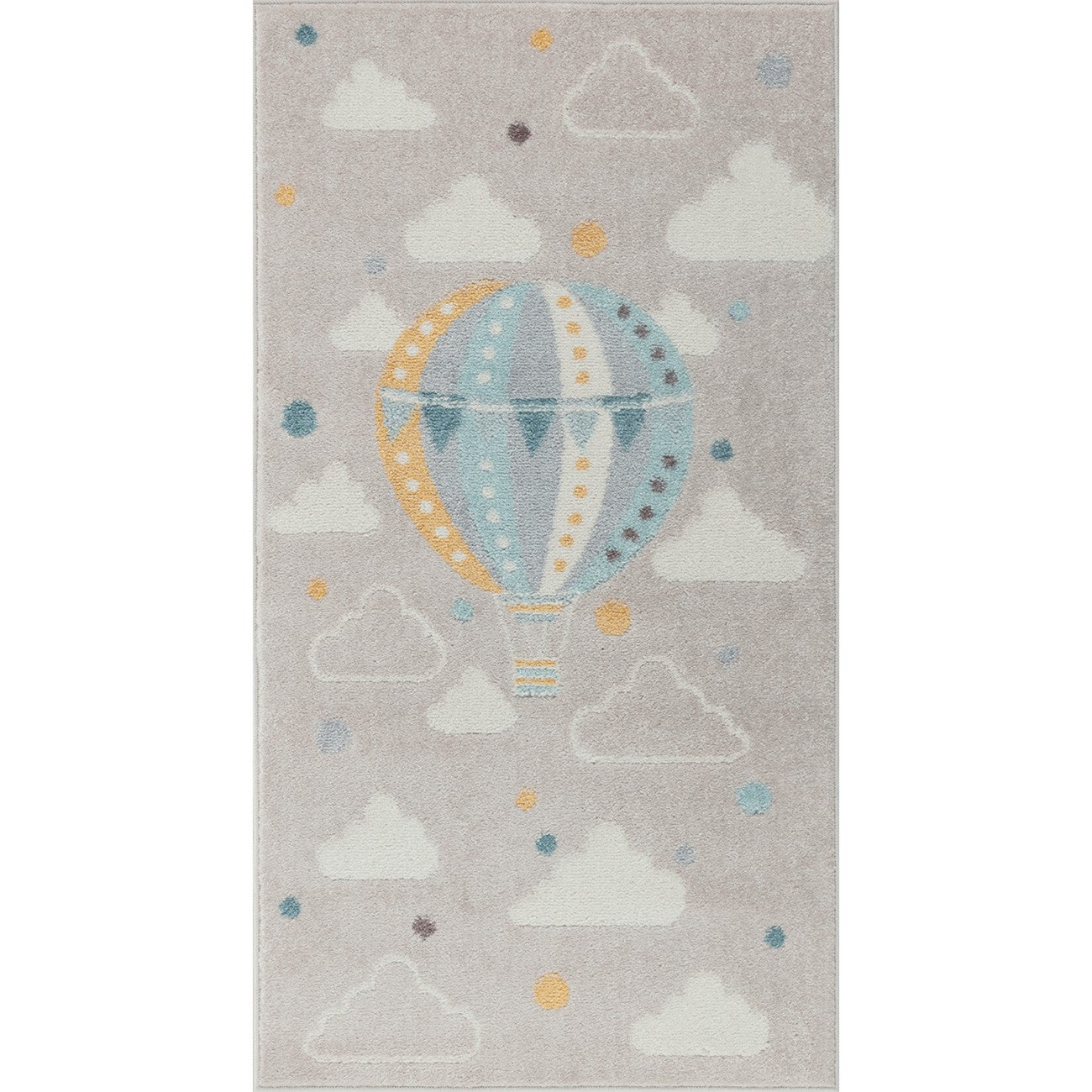 MONTY Modern Multicolour/Grey Kids Room Rug Flat
