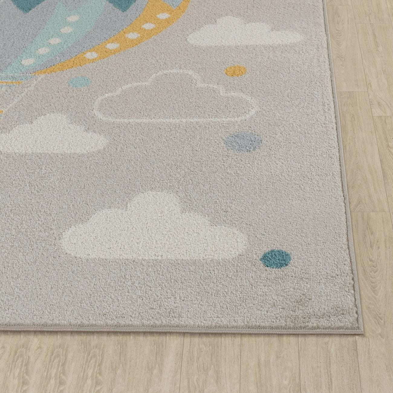 MONTY Modern Multicolour/Grey Kids Room Rug Front