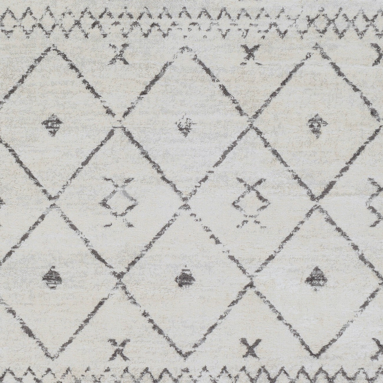 MYA Berber Geometric White Area Rug Swatch