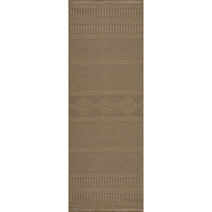 MYTHRI Cottage Tan Machine Washable Jute Area Rug Flat