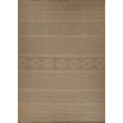 MYTHRI Cottage Tan Machine Washable Jute Area Rug Flat