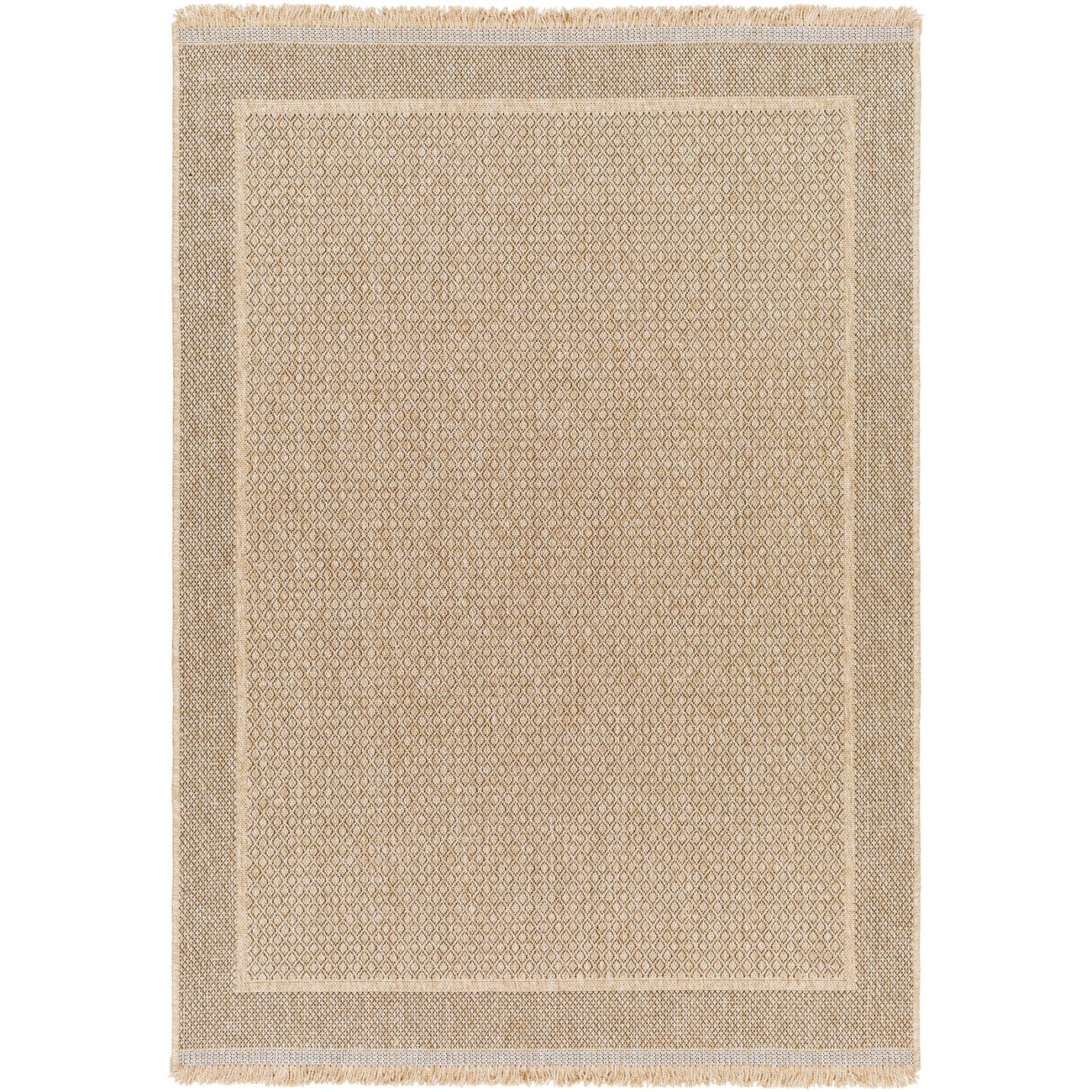 PENNY Indoor & Outdoor Cottage Jute-Look Beige Area Rug Flat