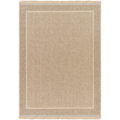 PENNY Indoor & Outdoor Cottage Jute-Look Beige Area Rug Flat