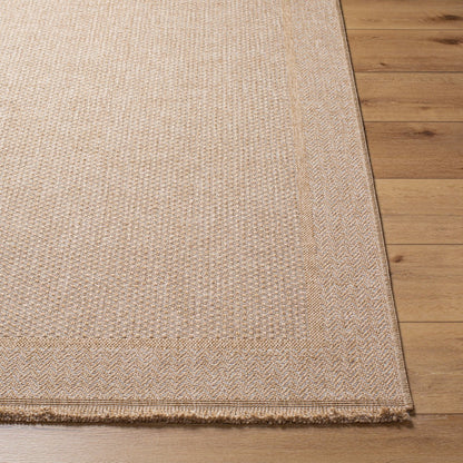 NIKKI Indoor & Outdoor Cottage Jute-Look Beige Area Rug Front