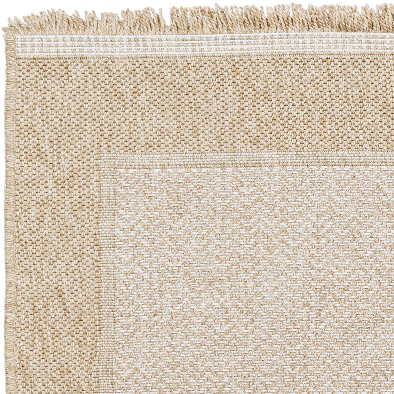JENNY Indoor & Outdoor Cottage Jute-Look Beige/Tan Area Rug Zoom