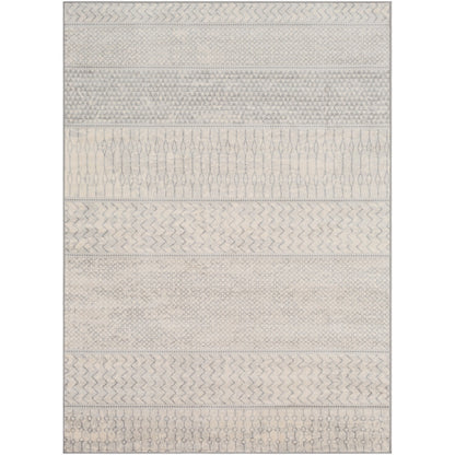 ADELE Scandi Geometric Silver Grey Area Rug Flat