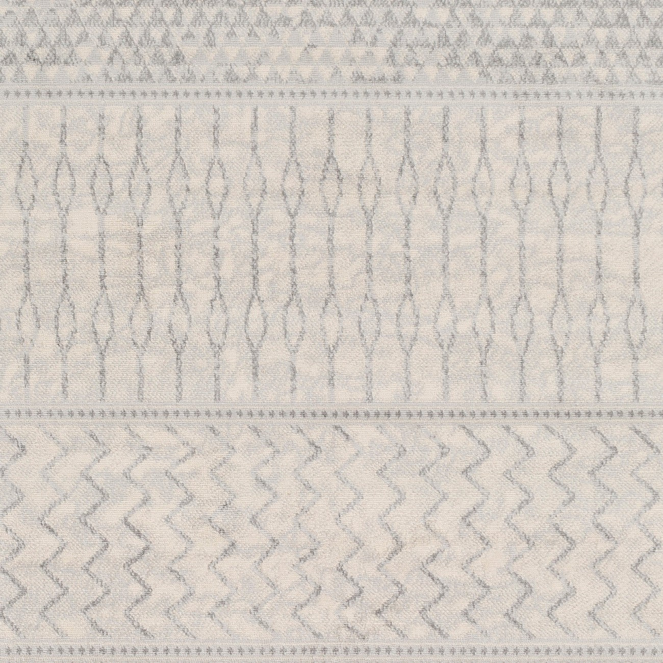 ADELE Scandi Geometric Silver Grey Area Rug Swatch