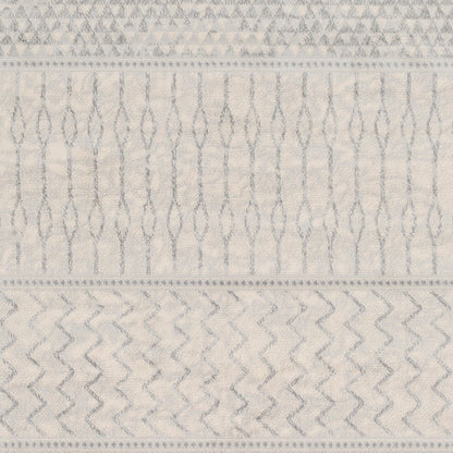 ADELE Scandi Geometric Silver Grey Area Rug Swatch