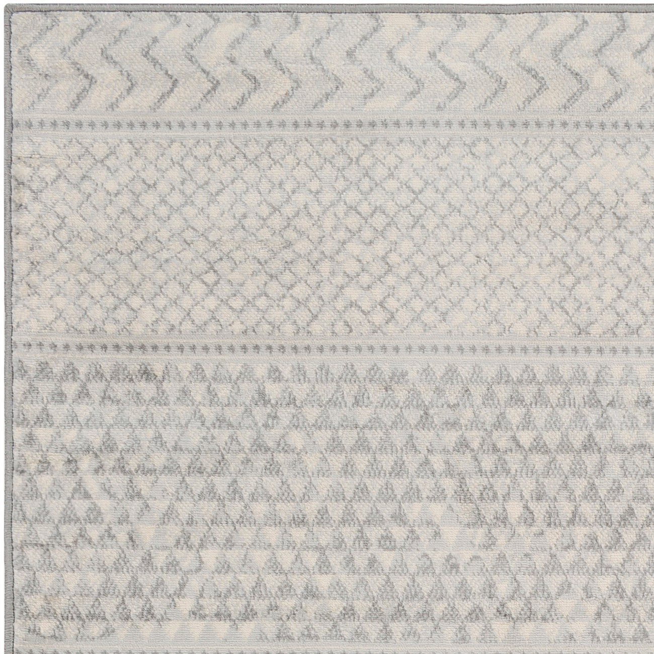 ADELE Scandi Geometric Silver Grey Area Rug Zoom